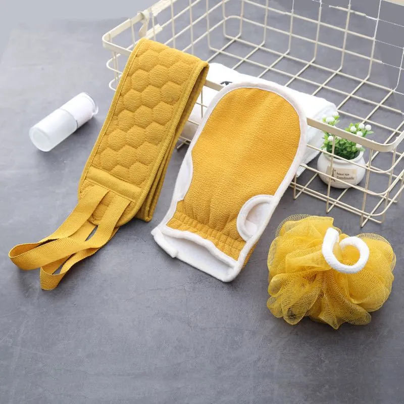 Bath Blossom Back Scrubber and Exfoliating Towel Set, HG0028