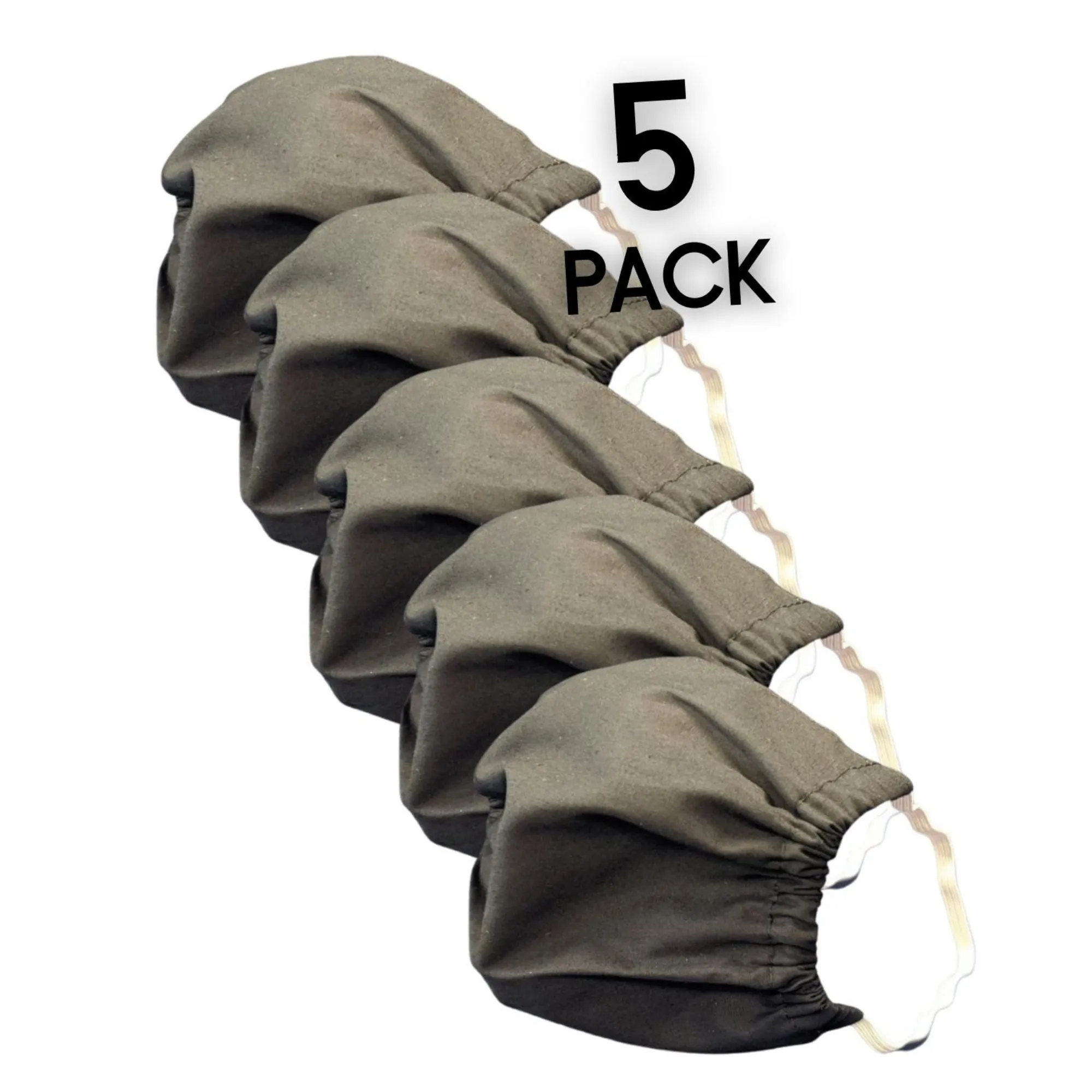 Black Cotton Face Masks Double Layer with Filter Pocket 3 Pack 5 Pack Comfy Elastic Washable Reusable Customize