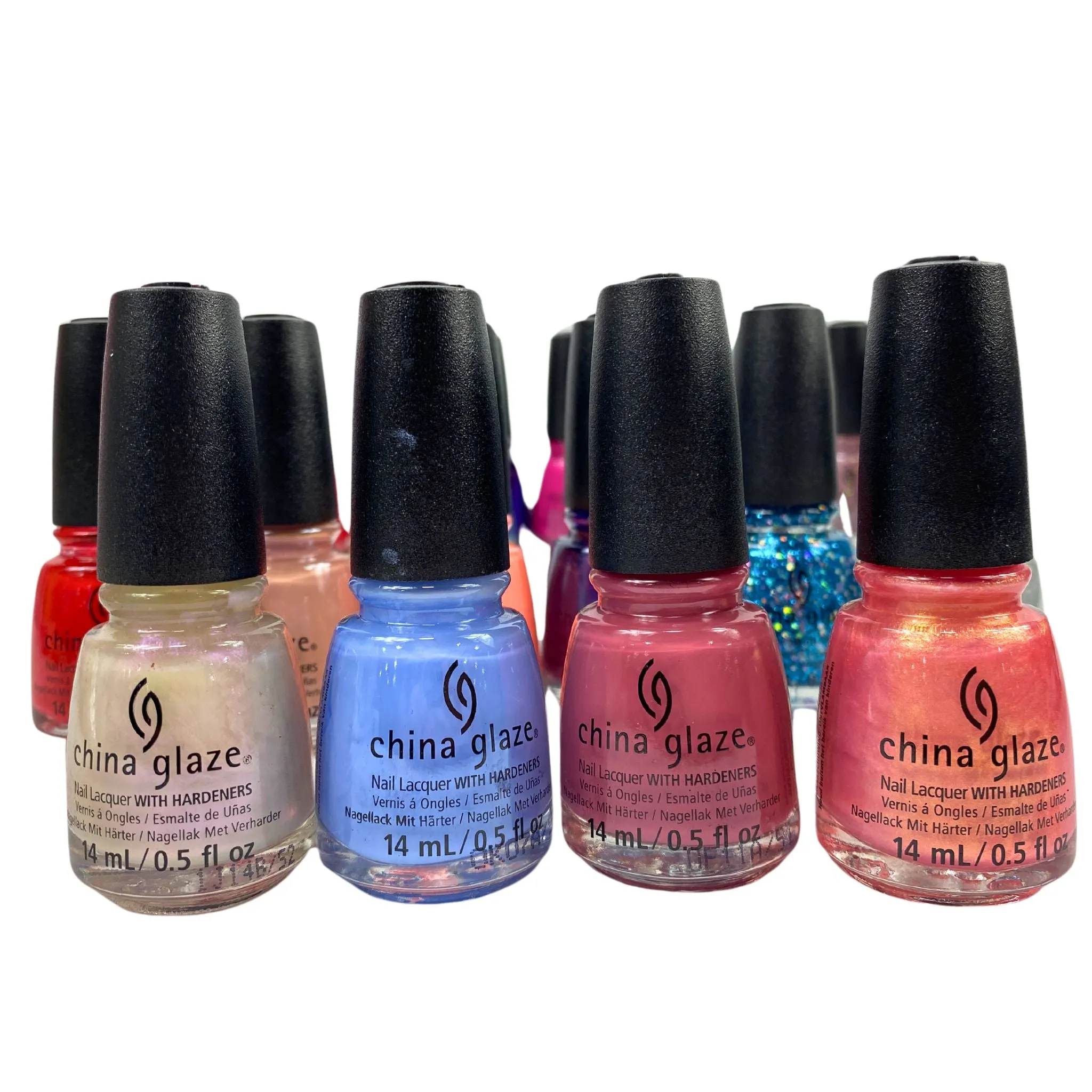 China Glaze Nail Lacquer with Hardness Assorted Mix 0.5OZ (50 Pcs Lot)