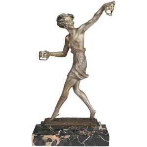 Circa 1920's Sculpture in Bronze Signed 'Matto' (Marcel Bouraine)