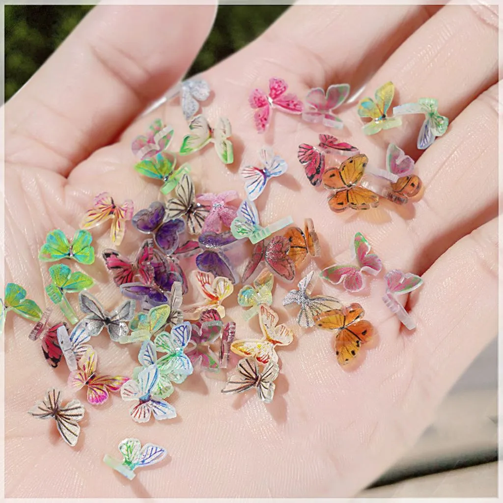 Colourful Butterfly Nail Decoration Tray