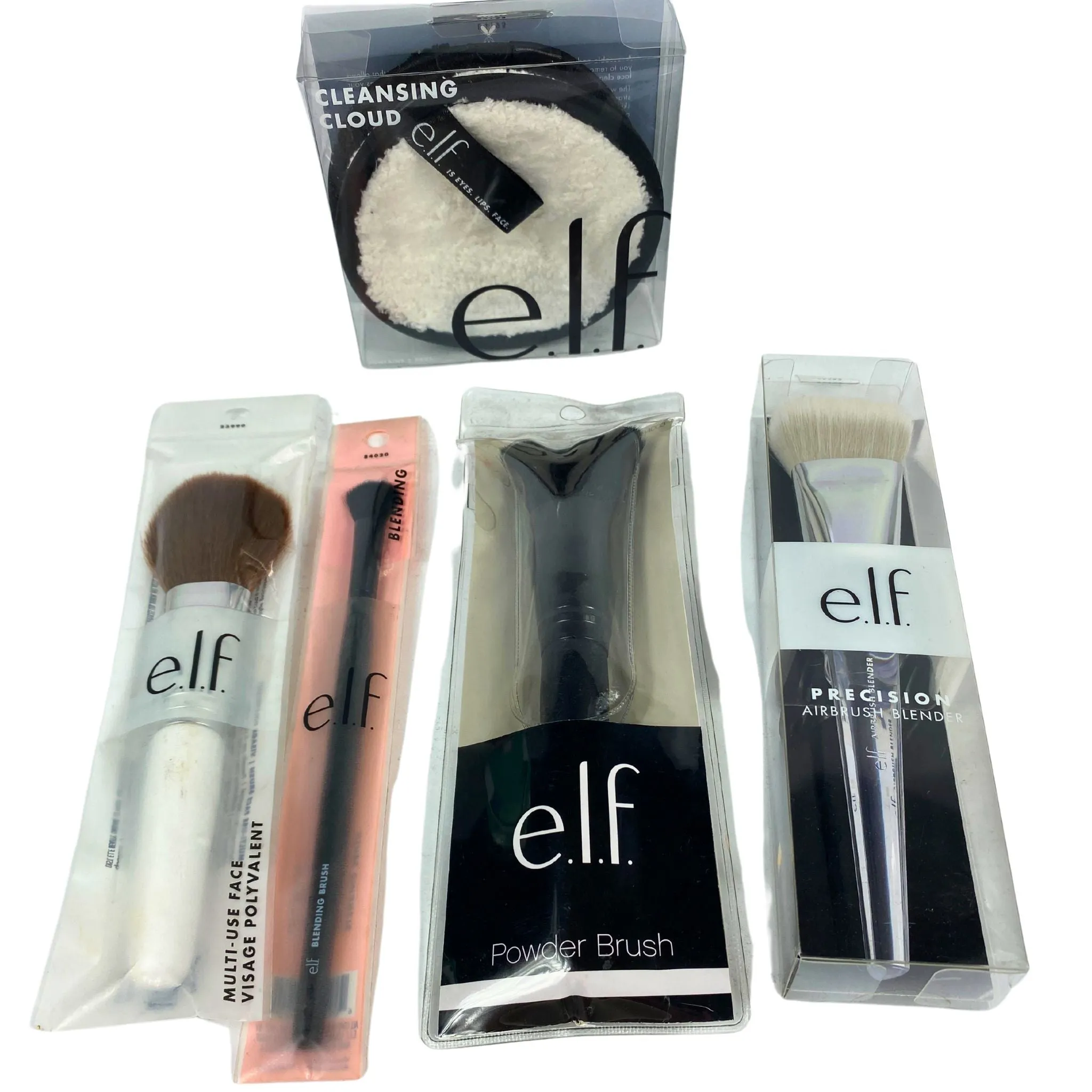 Elf Assorted Brush Mix & Cleansing Cloud Pads (55 Pcs Lot)