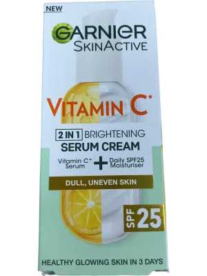 Garnier 2in1 Vitamin C Serum Cream with SPF 25 50ml