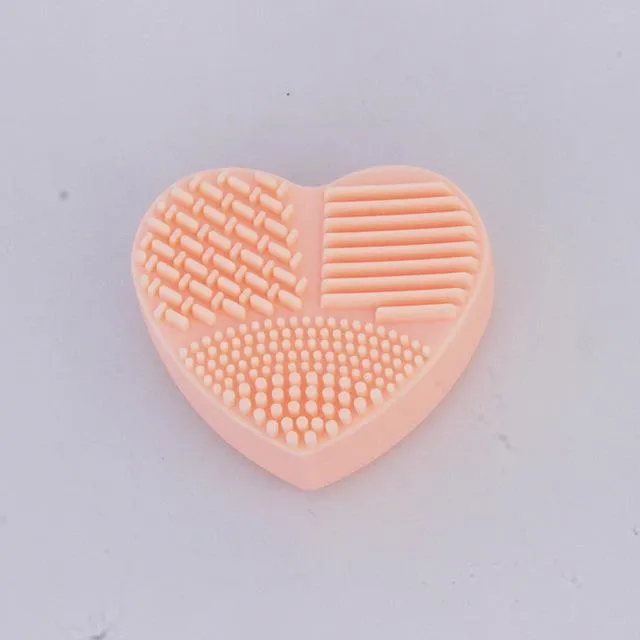 Heart Shape Makeup Brush Cleaning