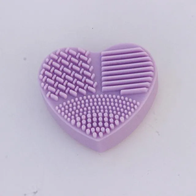 Heart Shape Makeup Brush Cleaning