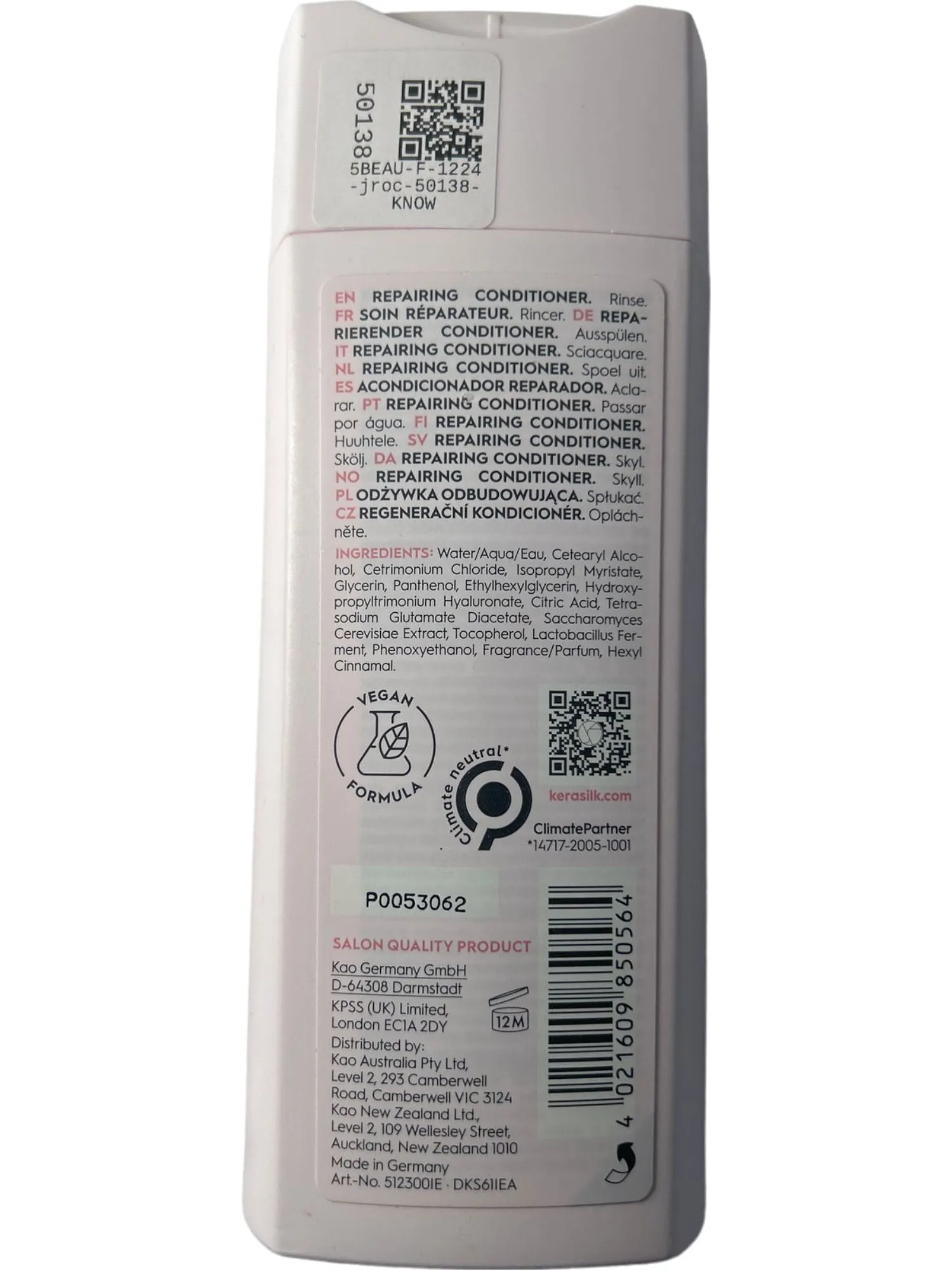 Kerasilk White Repairing Conditioner Moisturized Strong Hair Care 200ml