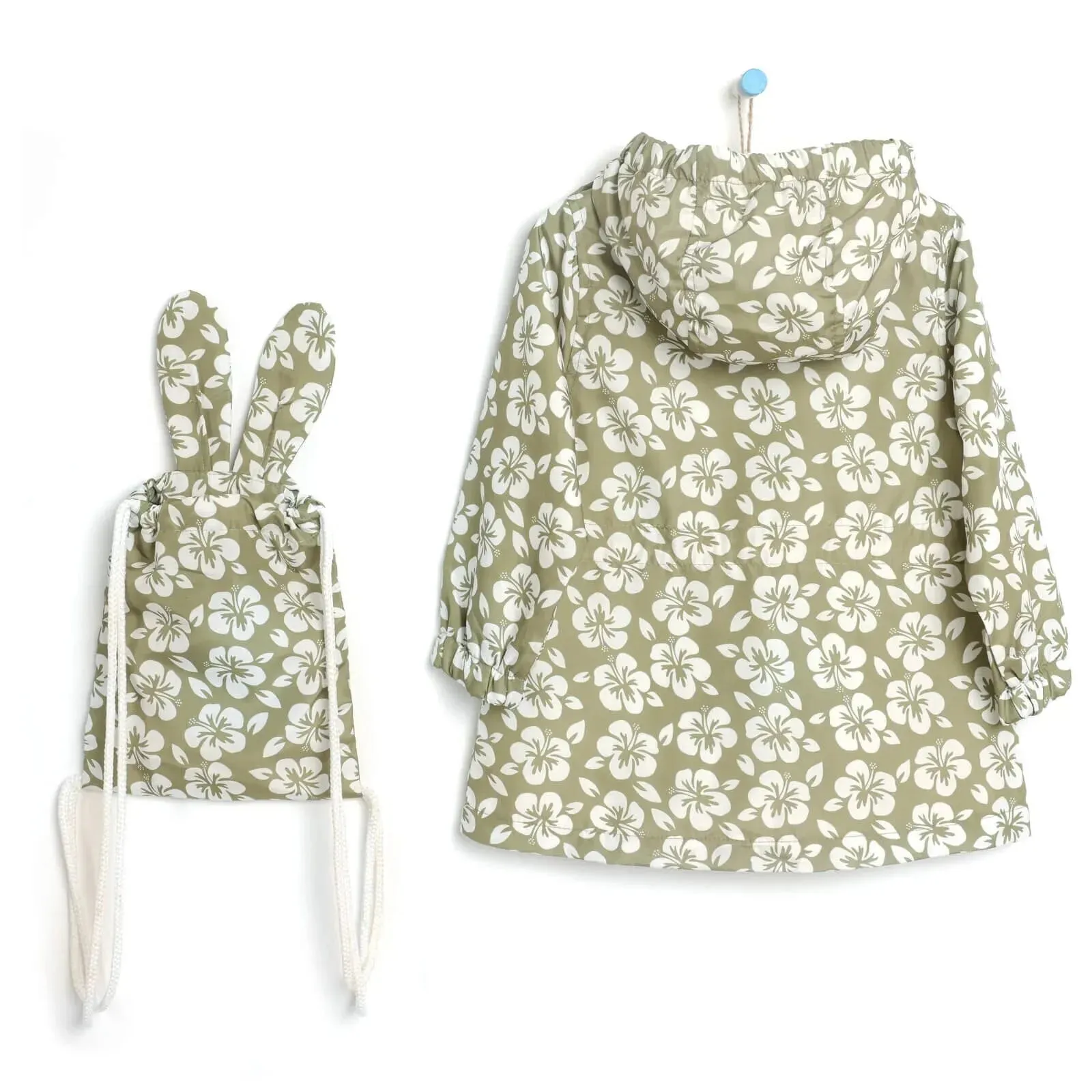 Midimod Basic Baby Girl Hooded Backpack - Khaki