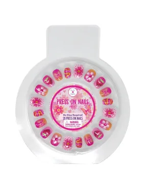 Pink Poppy Vibrant Vacation Press On Nails