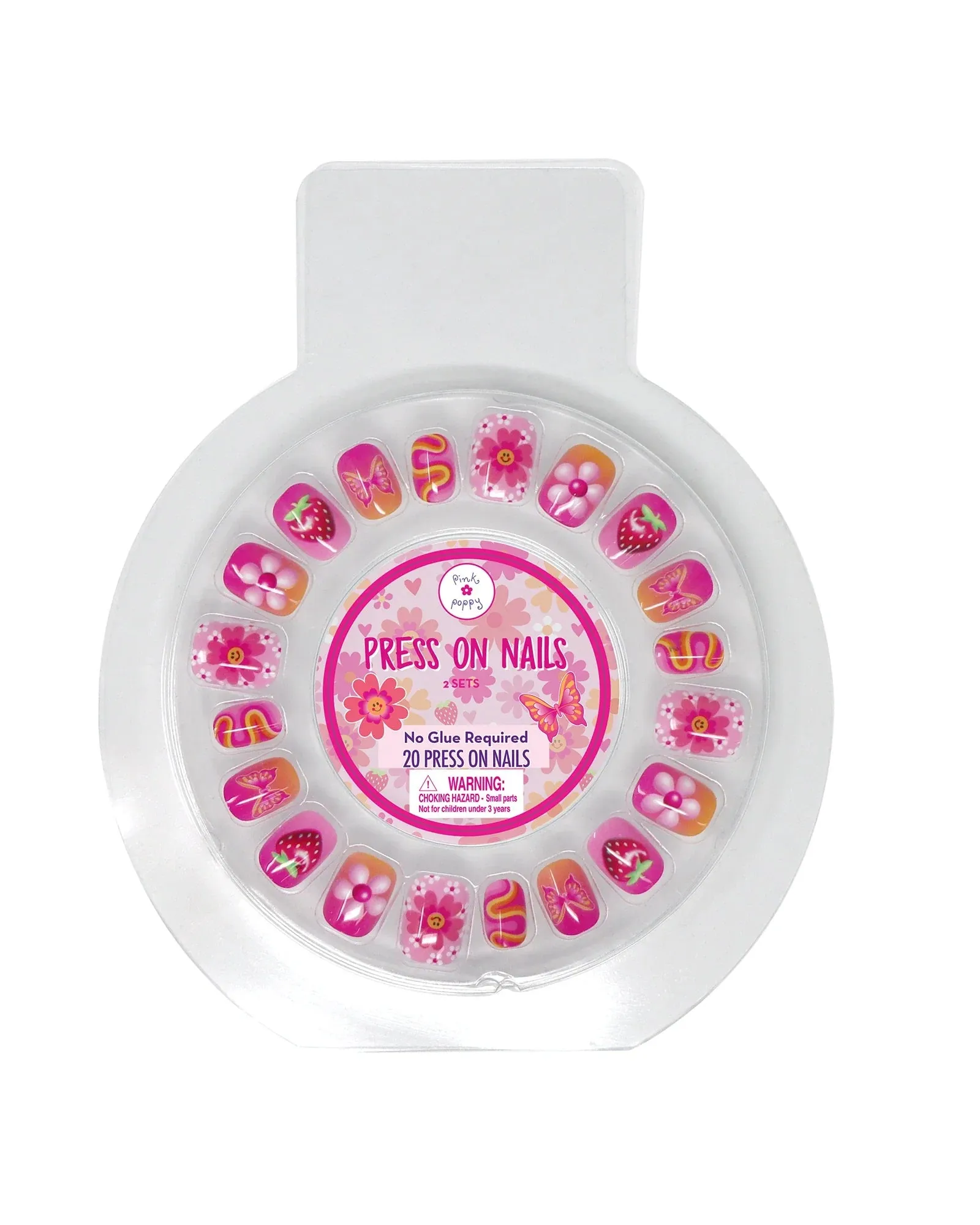 Pink Poppy Vibrant Vacation Press On Nails