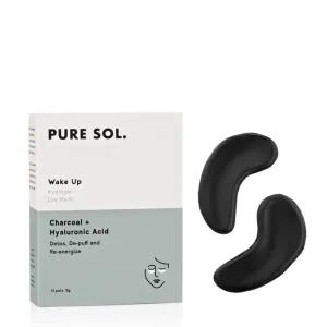 PURE SOL | Wake Up Hydrogel Eye Masks Charcoal   Hyaluronic Acid