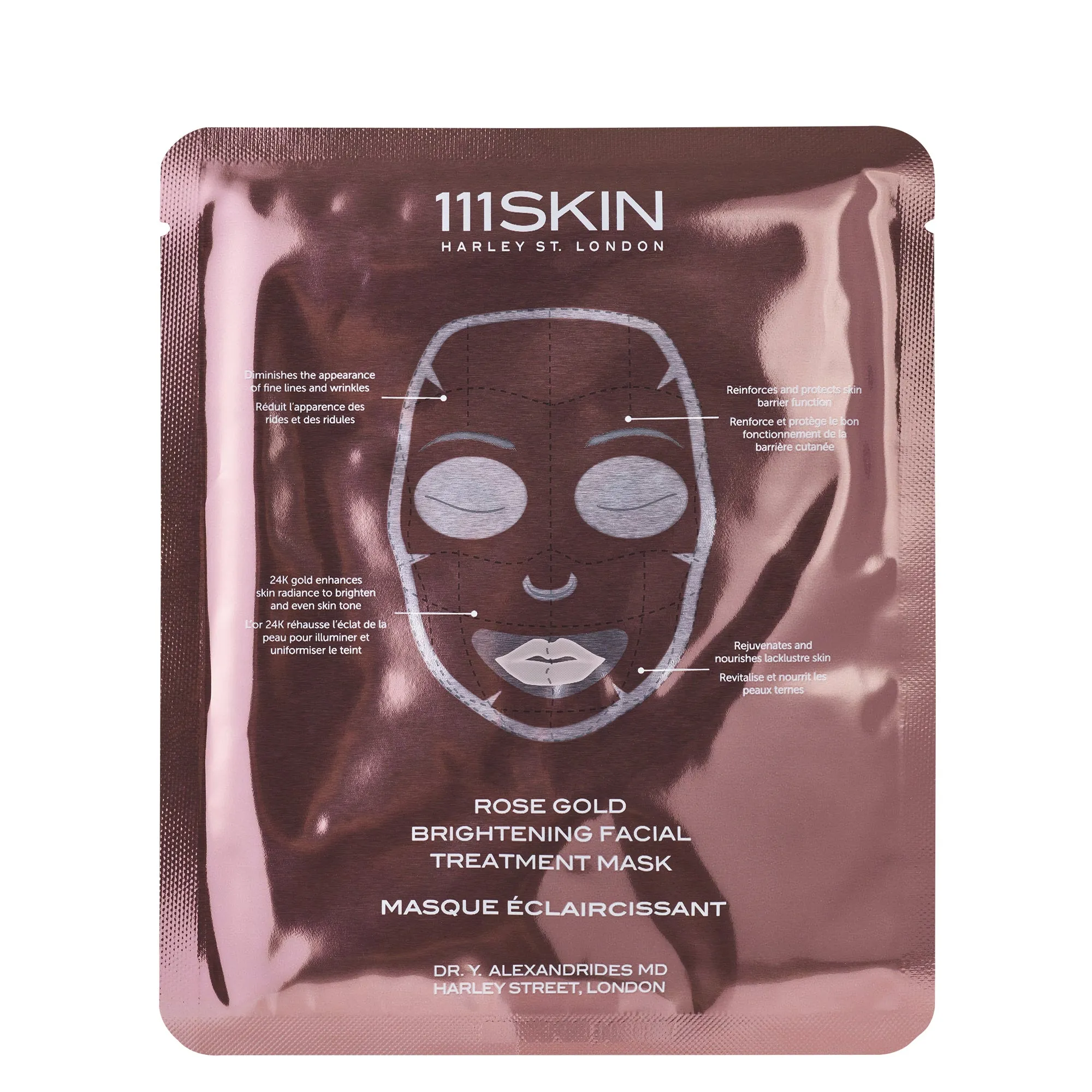 Rose Gold Brightening Facial Treatment Mask Box