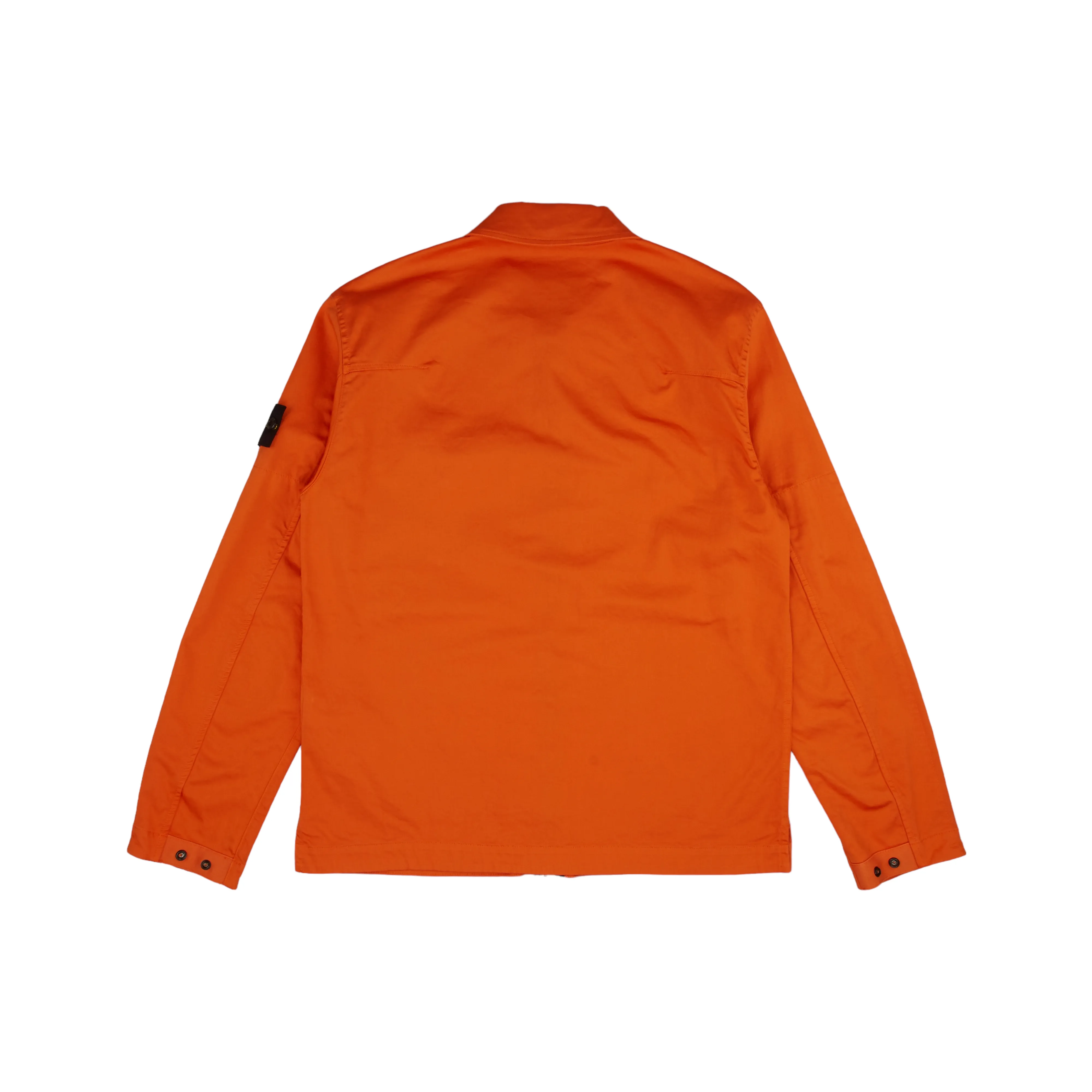 Stone Island 10812 Zip Cotton Overshirt I Orange