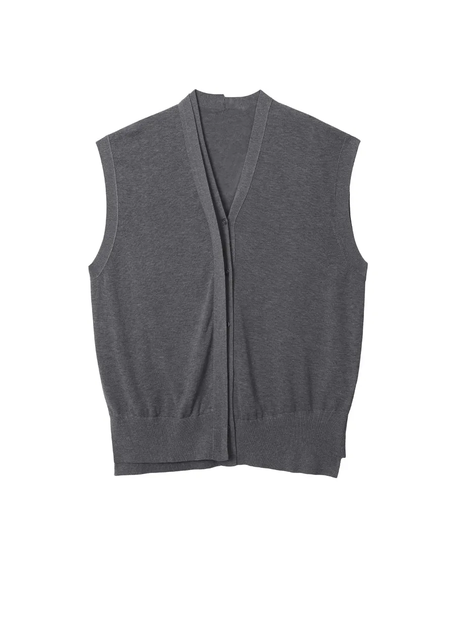 Vest / JNBY Long-staple Cotton V-neck Vest   (100% cotton)