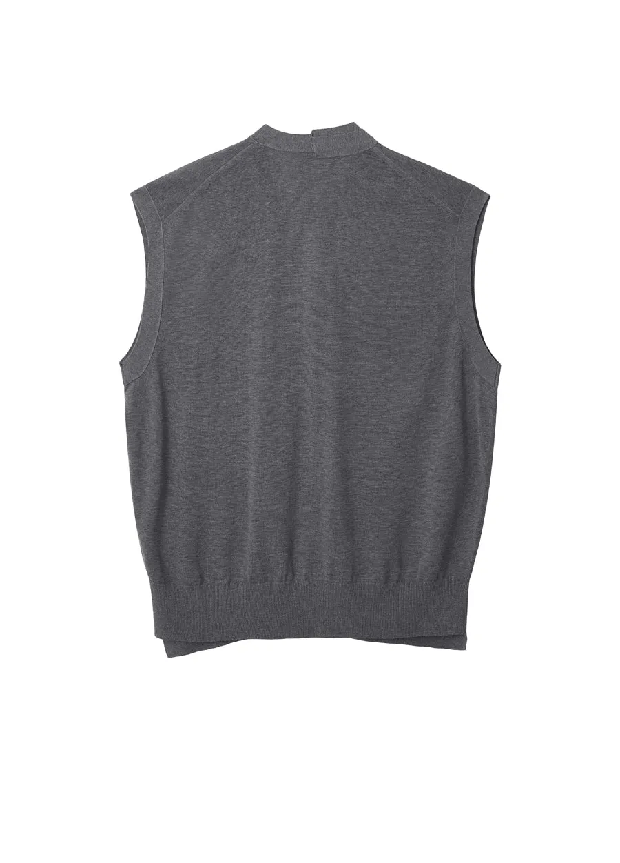 Vest / JNBY Long-staple Cotton V-neck Vest   (100% cotton)